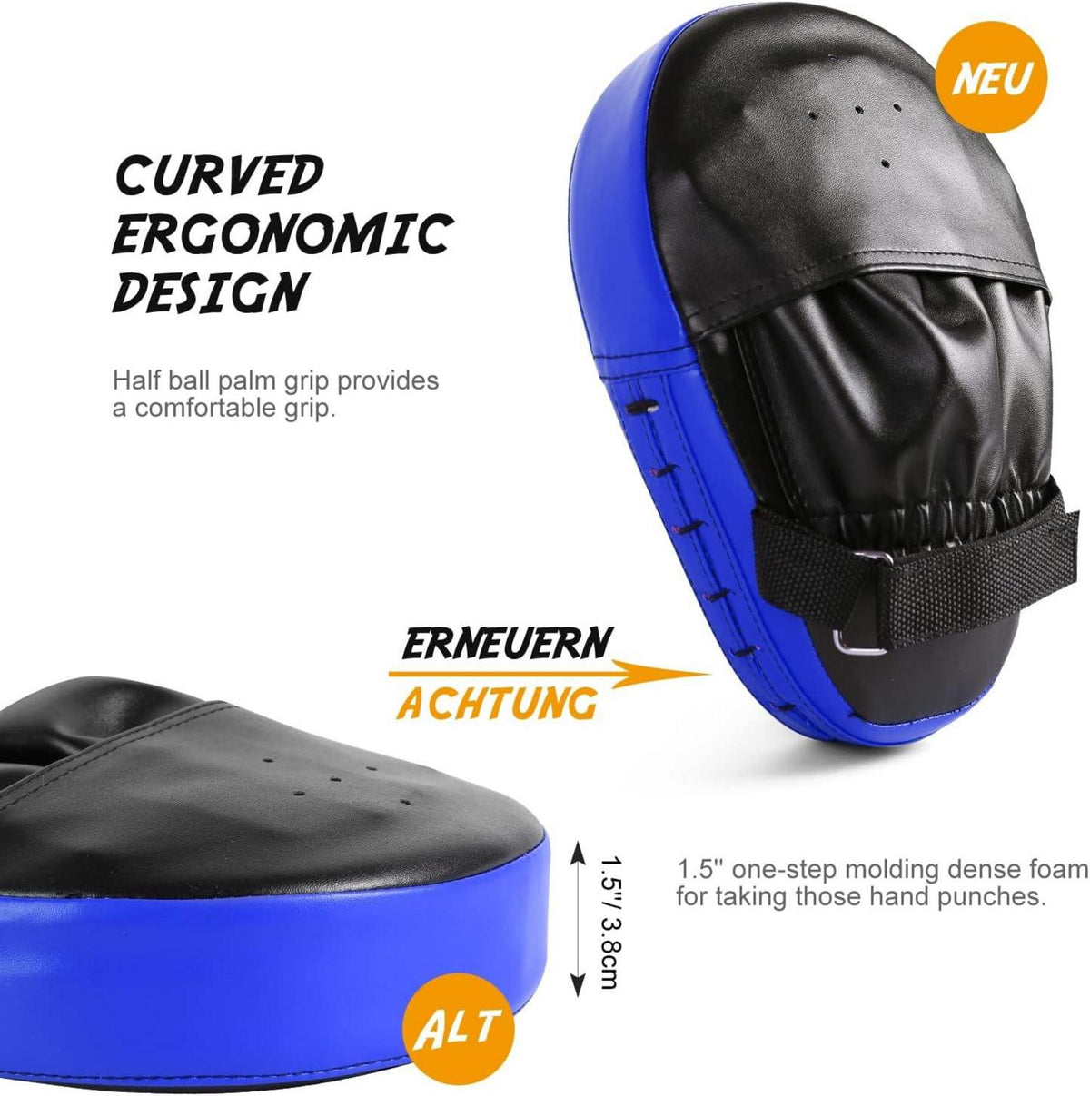 Handpratzen Set 2 IN 1 PU Pratzen Schlagpolster Boxen Kickboxen MMA_Boxsack