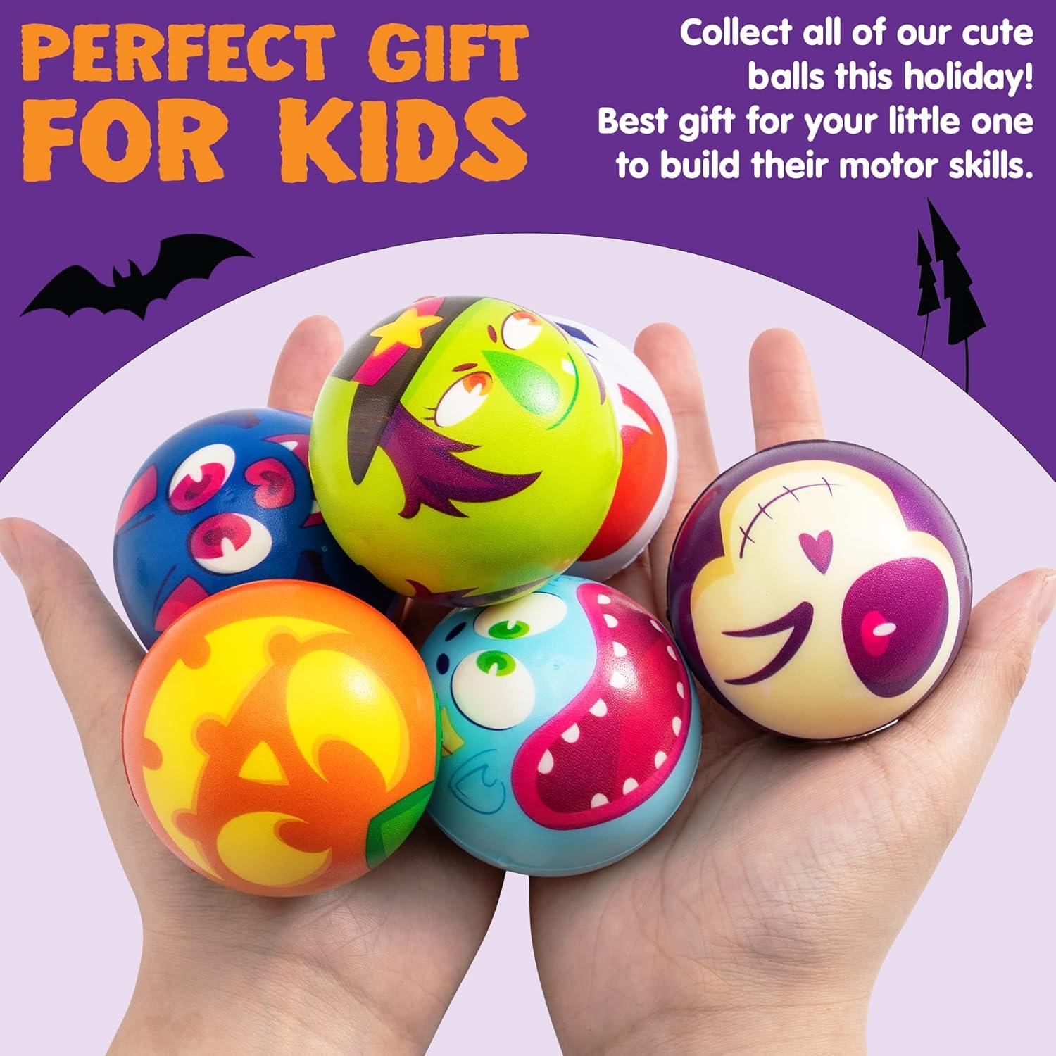 24 Stück Halloween Stressbälle Squishy Spielzeug Set