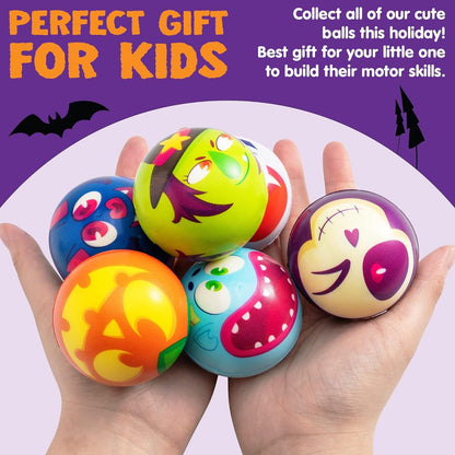24 Stück Halloween Stressbälle Squishy Spielzeug Set