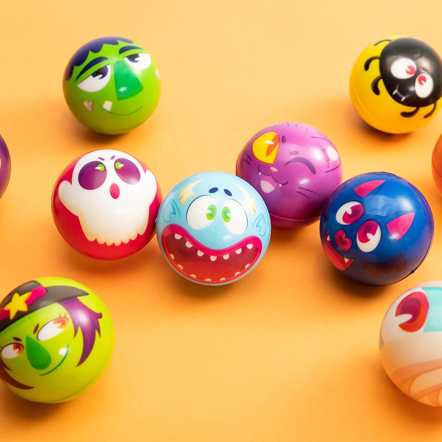 24 Stück Halloween Stressbälle Neuheit Spielzeug Partytütenfüller