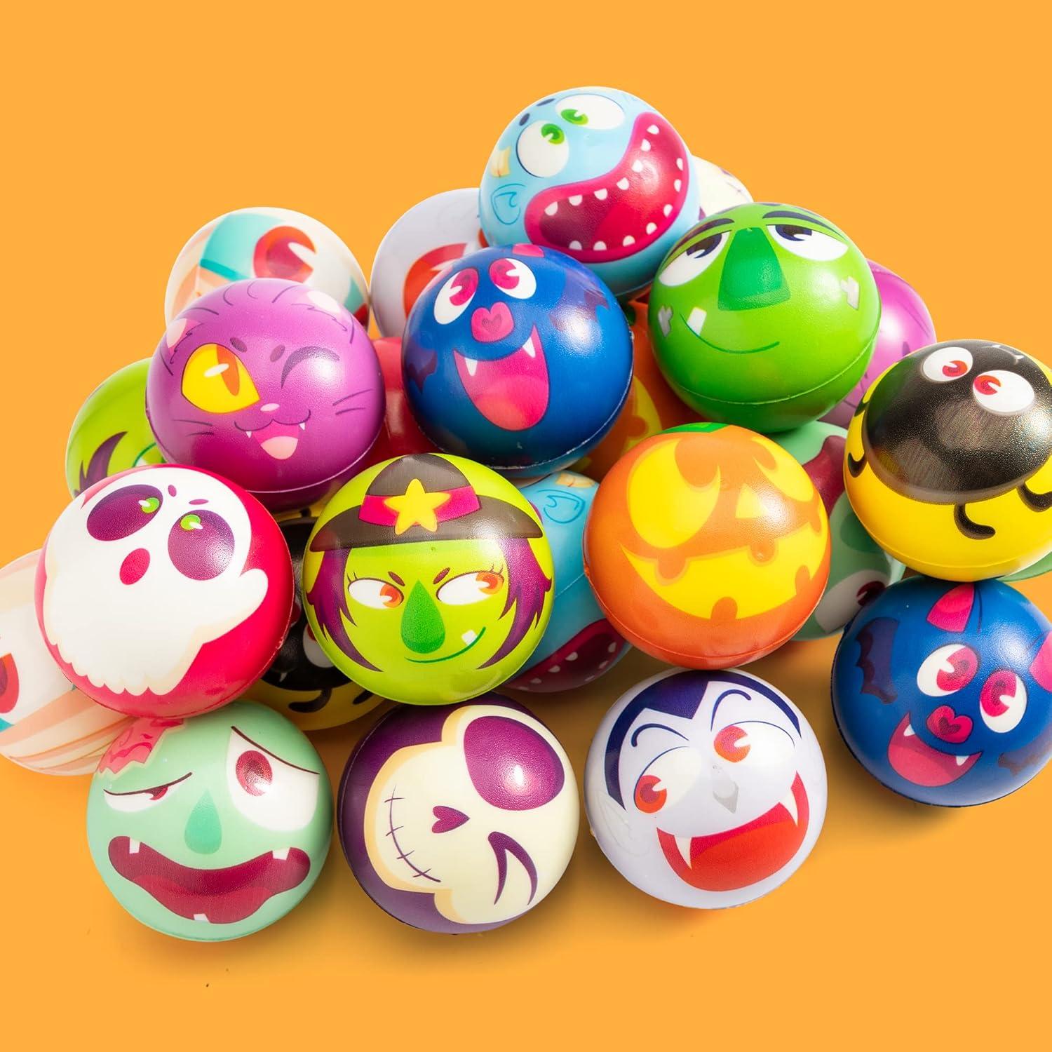 24 Stück Halloween Stressbälle Squishy Spielzeug Party Favors