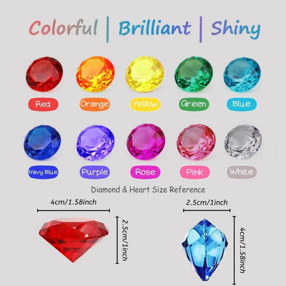 Kinder Diamant Acryl Edelstein Spielzeug 10er Set 4cm