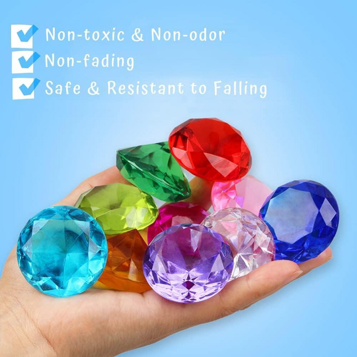 10 Stück 4cm Kinder Diamant Acryl Edelstein Spielzeug Piraten-Schatzsuche Ostereier-Füller