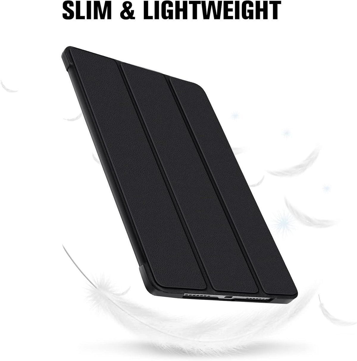 Schwarze PU Leder Schutzhülle für Lenovo Tab M10 Plus 10,6 Zoll