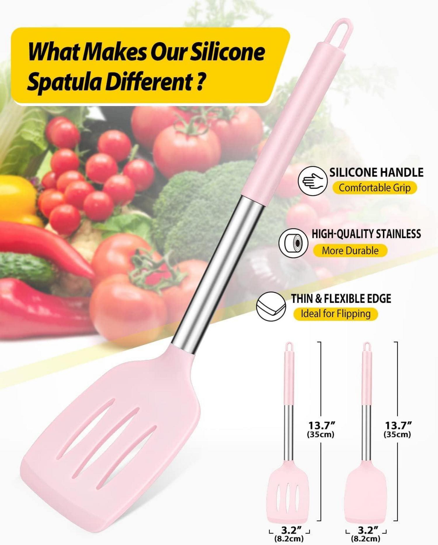 Silikon Pfannenwender Set Antihaftbeschichtet 2er Pack