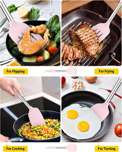 Silikon Pfannenwender Set Antihaftbeschichtet, BPA-frei