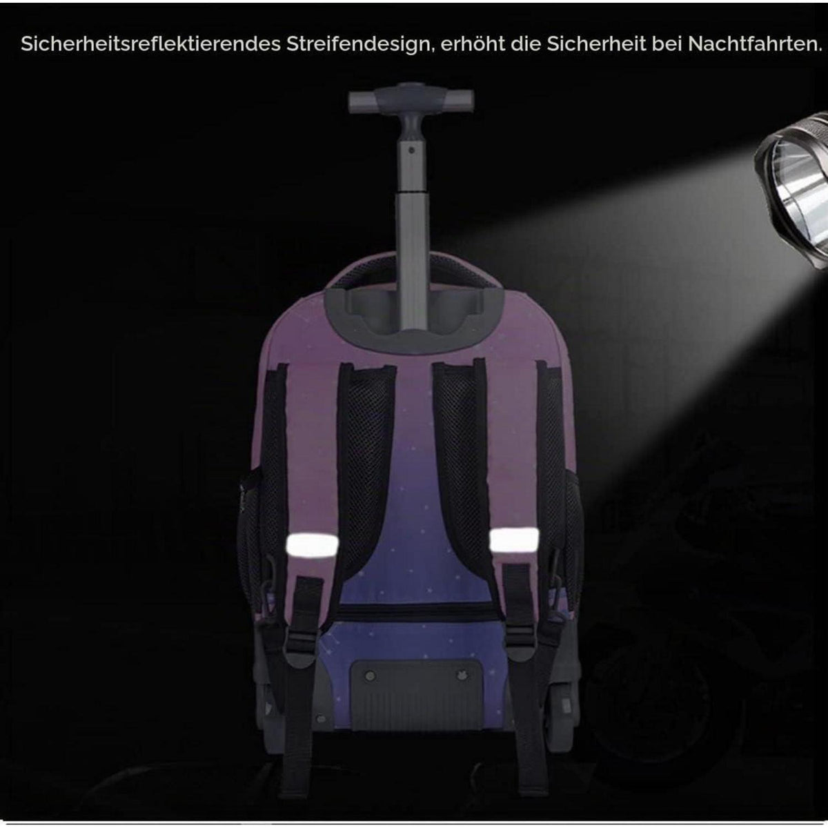 Trolley Rucksack mit Rollen – Wasserdichter Schulranzen für Kinder