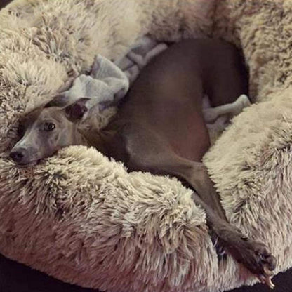 Flauschiges Hundebett Rund – Kuschelbett für Hunde & Katzen