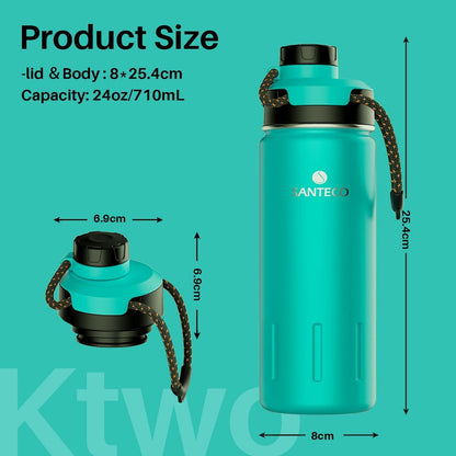 Trinkflasche Edelstahl isoliert BPA-frei 500ML, 710ML Auslaufsicher