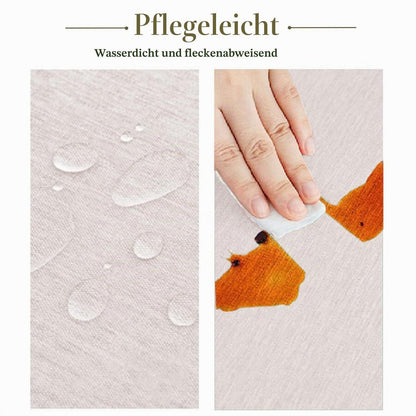 Runde wasserdichte Tischdecke 160cm – Beige, Fleckresistent & Abwaschbar
