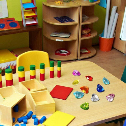 NLR 10 Stück Große Kinder Herz Acryl Edelstein Spielzeug 4cm Piraten-Schatzsuche Ostereierfüller Tauchlehrer Parteigeschenk