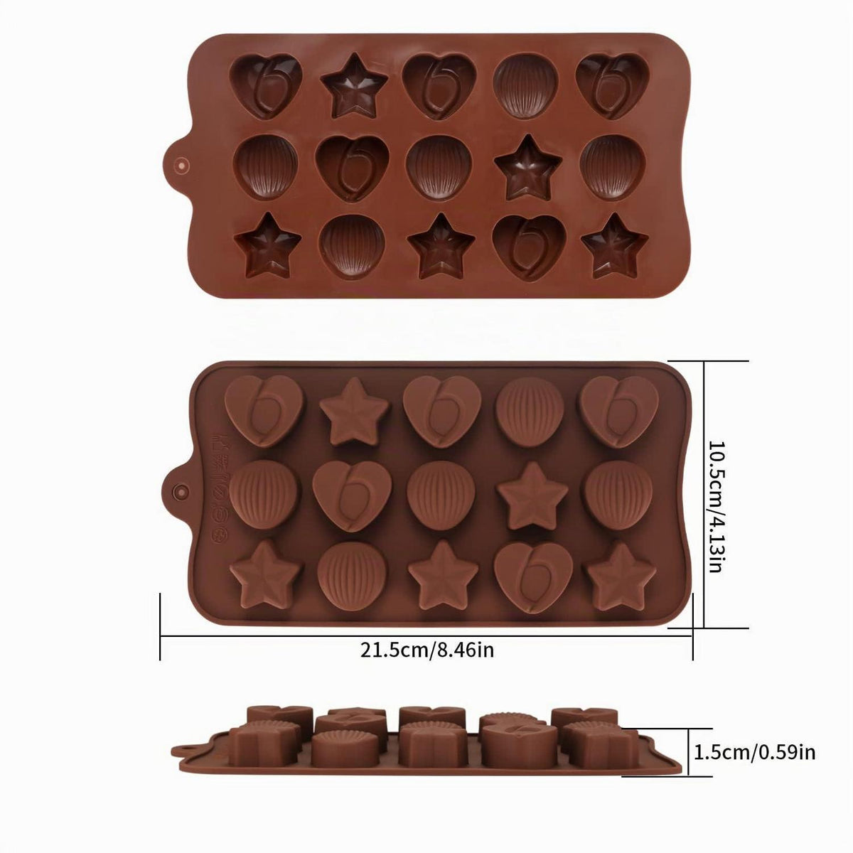 Silikon Pralinenformen Set – 6er Pack für Schokolade & Co.