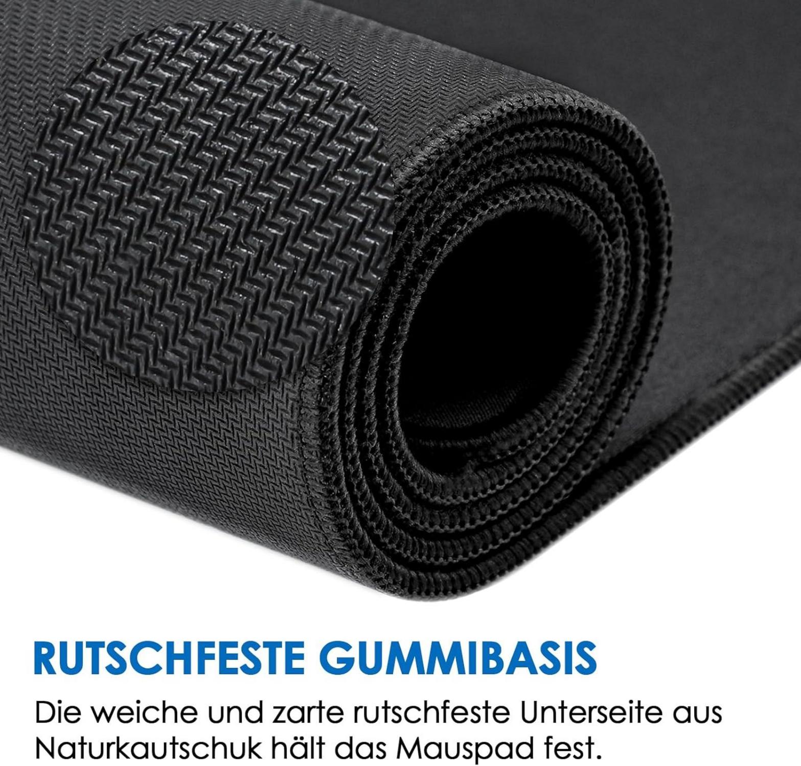 KTRIO XXL Gaming Mauspad 800x400mm Wasserabweisend Schwarz