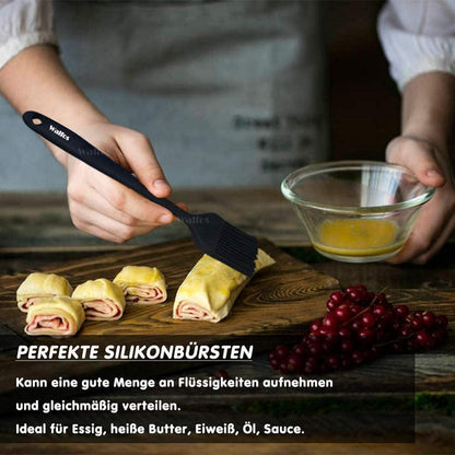 Silikon Backpinsel Set hitzebeständig Grillen BBQ Lebensmittelqualität