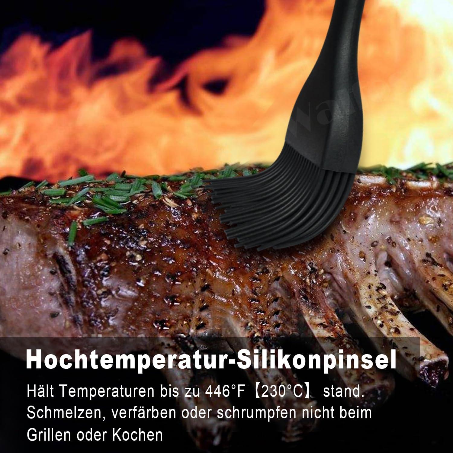 Silikon Backpinsel Set 21cm 25.5cm hitzebeständig BPA frei BBQ Grillen