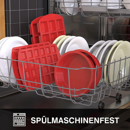 Silikon Backform Rund Antihaft 15 cm Schichtkuchen Käsekuchen 2er Set