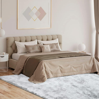 Weicher Hochflor Shaggy Teppich 80x150 cm Hellgrau