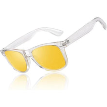 Polarisierte Nachtfahrbrille Retro Rechteckig Unisex UV400 Transparent Gelb