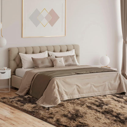 Weicher Hochflor Shaggy Teppich 120x160 cm Braun