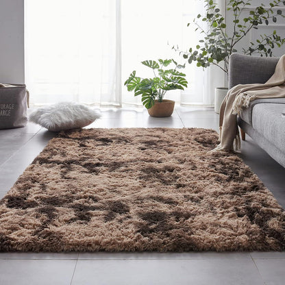 Weicher Hochflor Shaggy Teppich 120x160 cm Braun