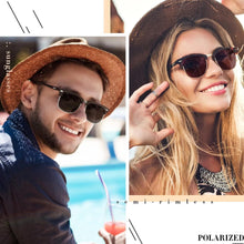 LINVO Polarisierte Sonnenbrille Herren Damen Retro