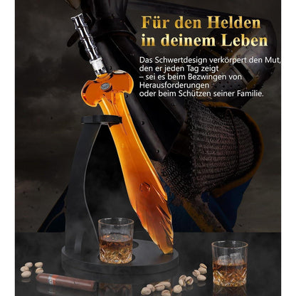 Heroisches Schwert Whisky Karaffe Set mit Gläsern & Tablett