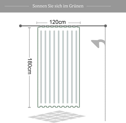Duschvorhang Anti-Schimmel 120x180 grüne Blätter Pflanzen Polyester Waschbar