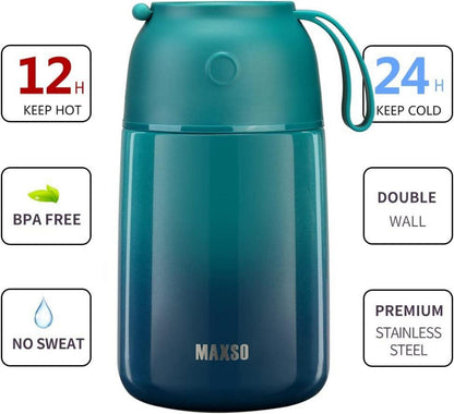 Thermobehälter Edelstahl 500ml & 700ml Warmhaltebecher mit
