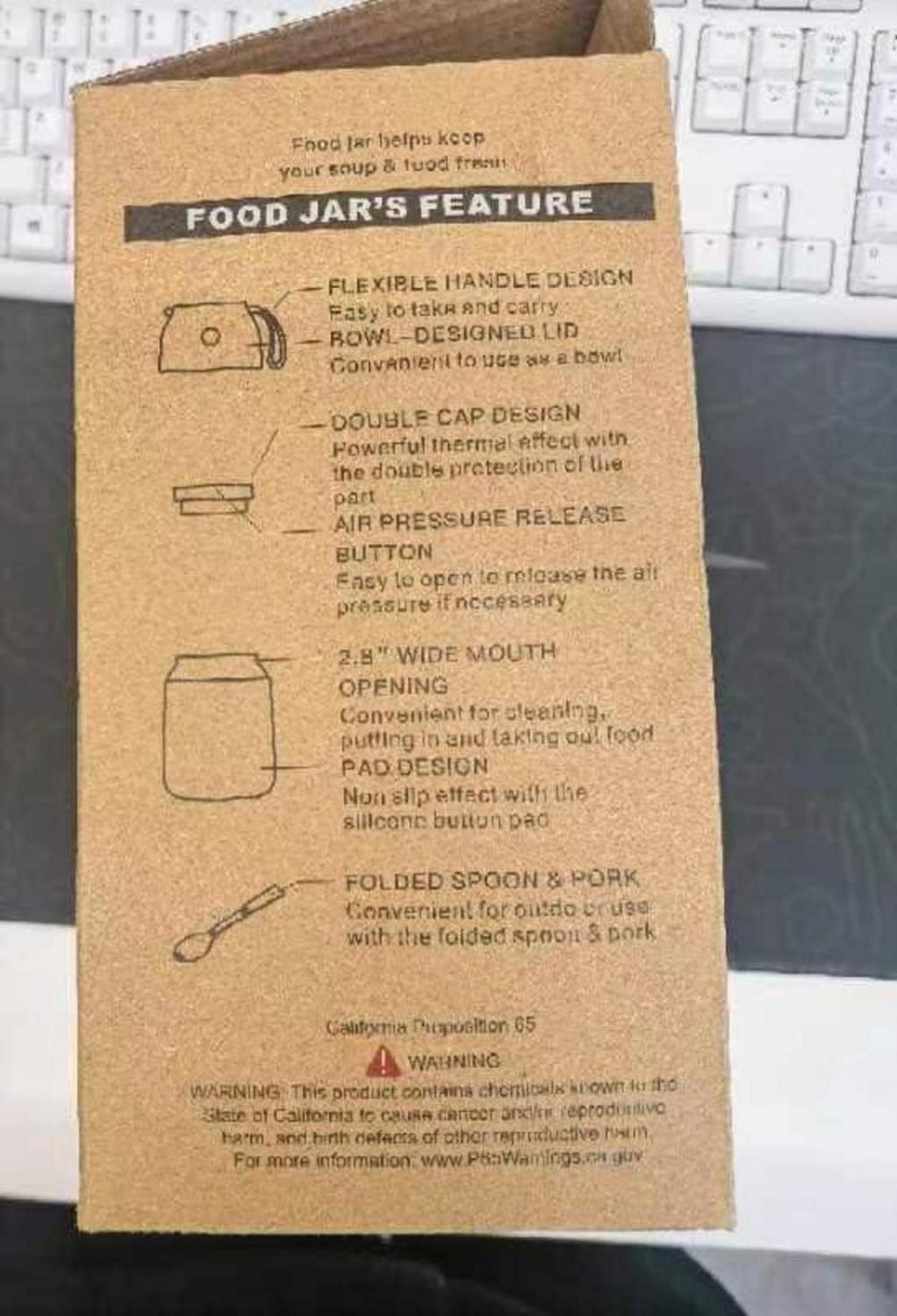 Thermobehälter Edelstahl 500ml & 700ml Warmhaltebehälter faltbaren