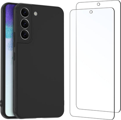 Panzer Schutzglas und Silikonhülle für Samsung Galaxy S21 FE 5G