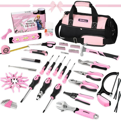 Werkzeug Set Rosa 246 Teile mit 14" Werkzeugtasche