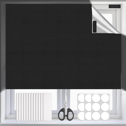 Verdunkelungsstoff mit Klettband ohne Bohren, 300x145