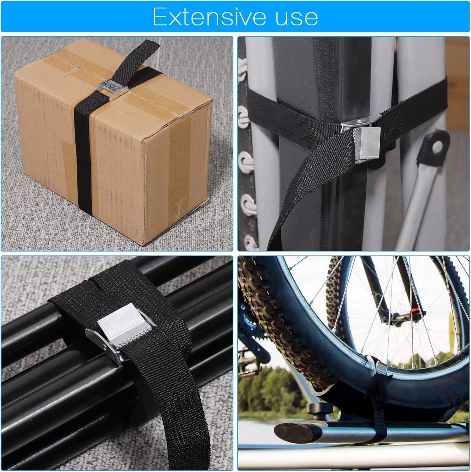 Hejo Spanngurte Kurz 10er Pack 65cm Schwarz - Verstellbare