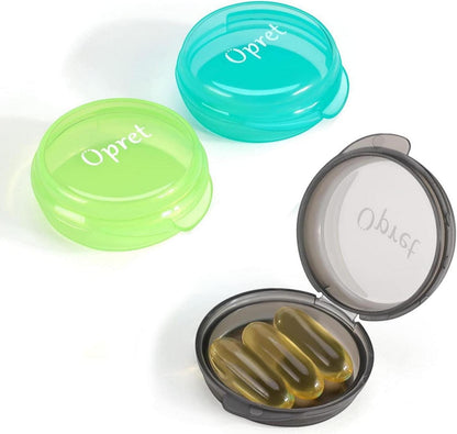 Tablettenbox Pillendose Klein Für Unterwegs 3 Stück Vitamine Fischöl
