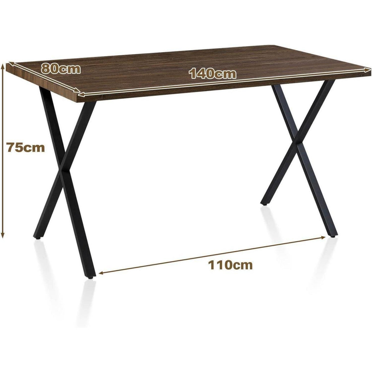 Esszimmergruppe Holz 140cm mit 4 Samtstühlen Schwarz