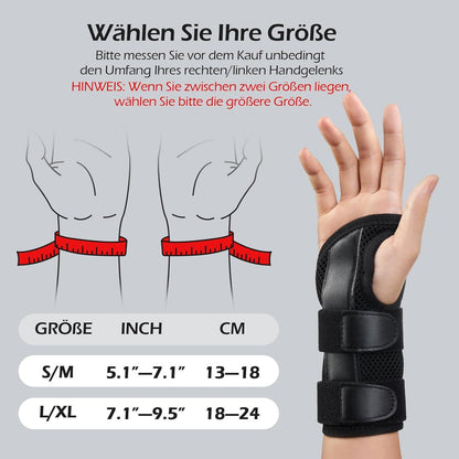 Handgelenk Bandage mit 3 Schienen für Arthritis Sehnenentzündung