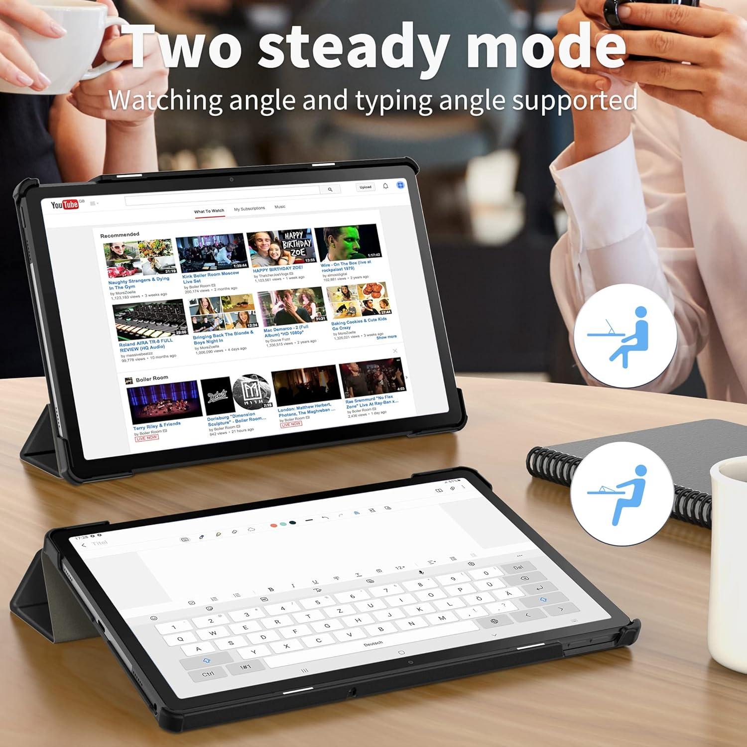 Schwarze Schutzhülle für Lenovo Tab M10 Plus 10.6 Zoll 2022 mit Standfunktion