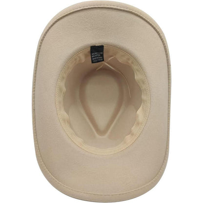 Herren Cowboy Hut Fedora Sonnenhut Band Schwarz in Lederoptik