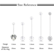 Schwangerschaft Acryl Bauchnabelpiercing Set 14G 25mm