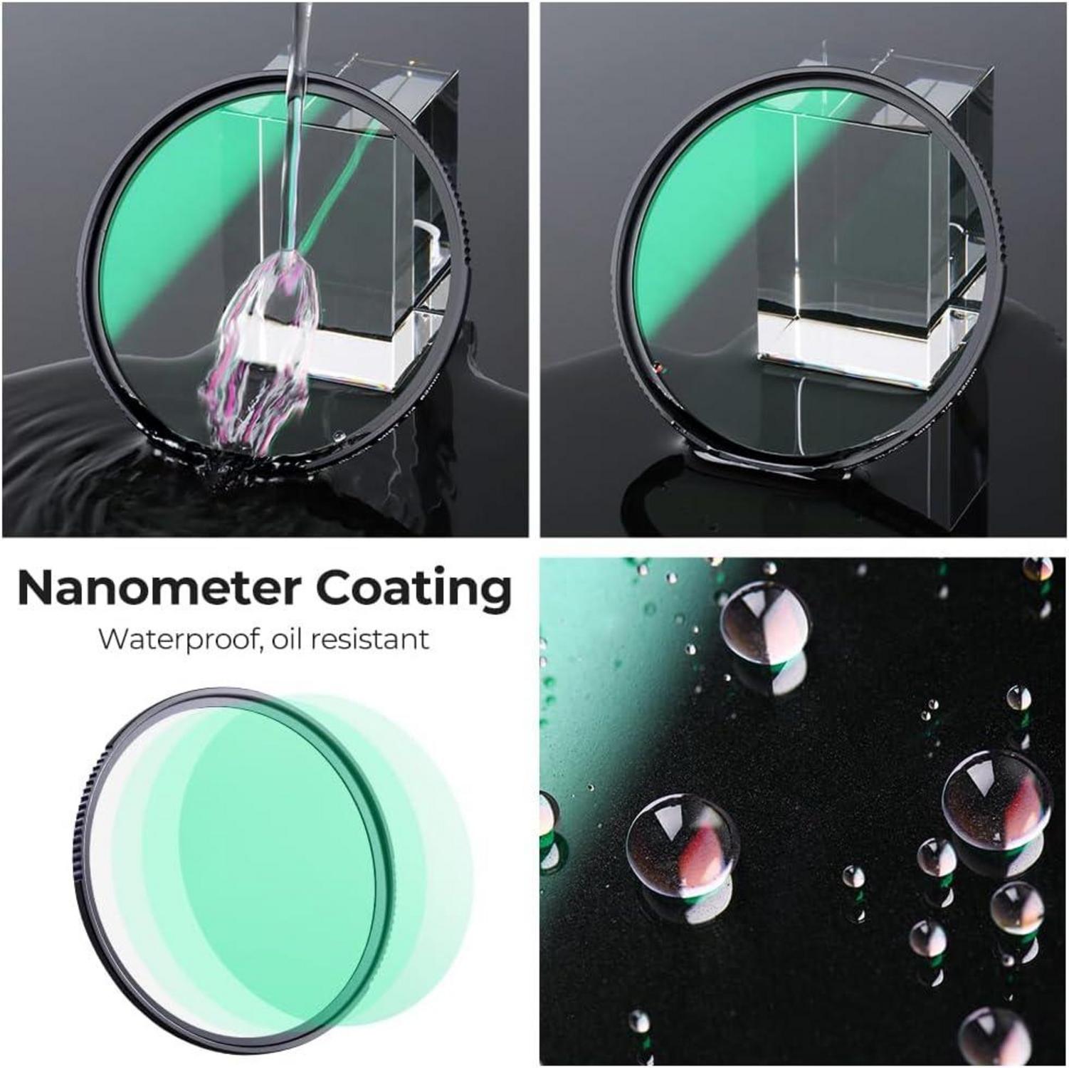 K&F Concept Nano-X Black Mist Filter Set 82mm Enhancer Diffuser Kit