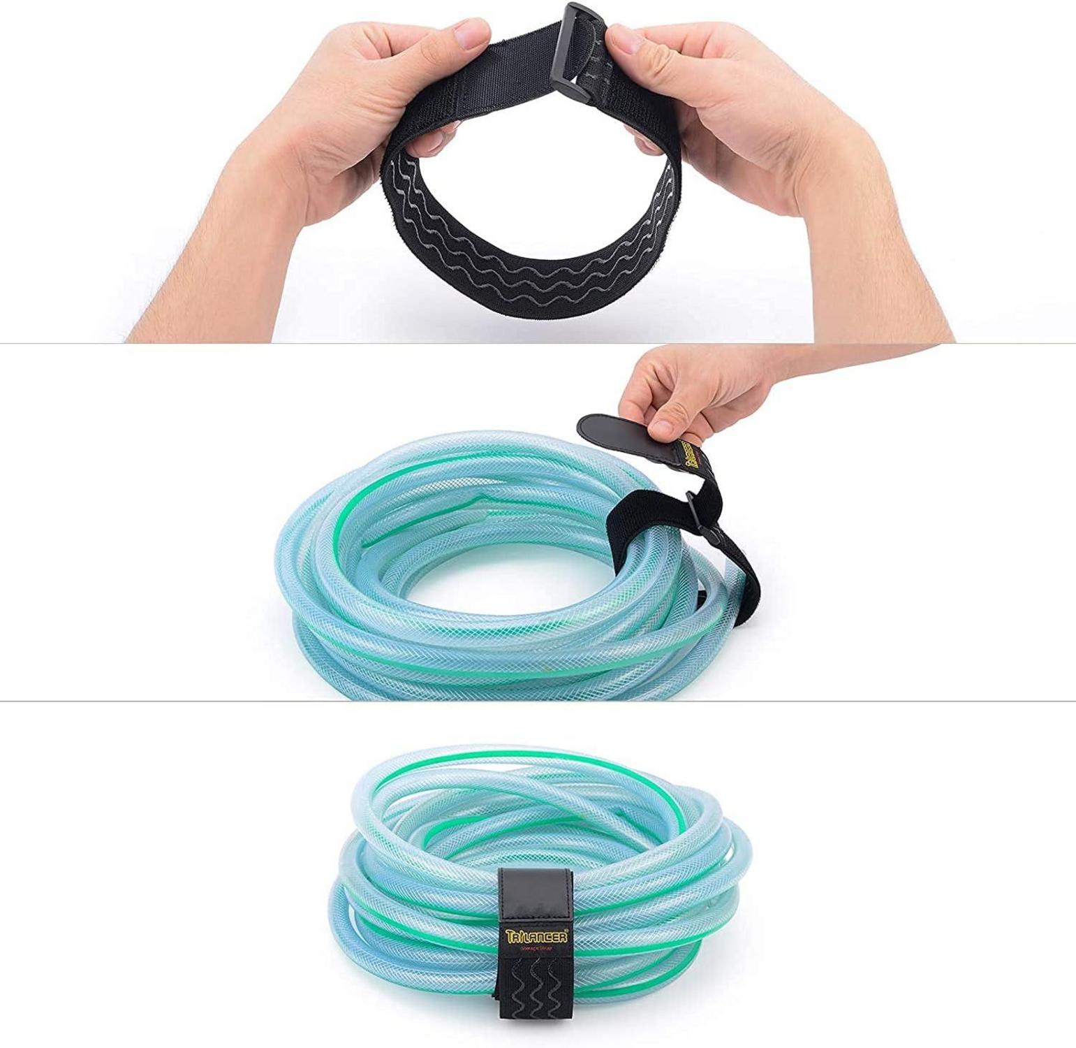 Trilancer Elastische Cinch Straps mit Anti-Rutsch-Streifen, 46cm, 4 Stück