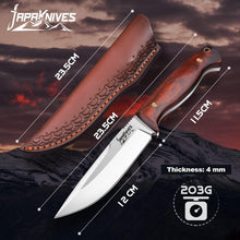 Japaknives Outdoor Survival Messer D2 Stahl Gürtelmesser mit