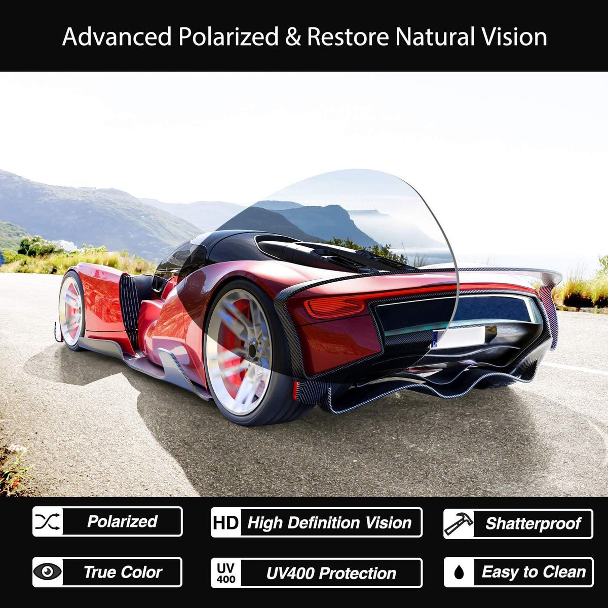 Pilotenbrille Herren Polarisiert UV400 Sonnenbrille Braun Verspiegelt