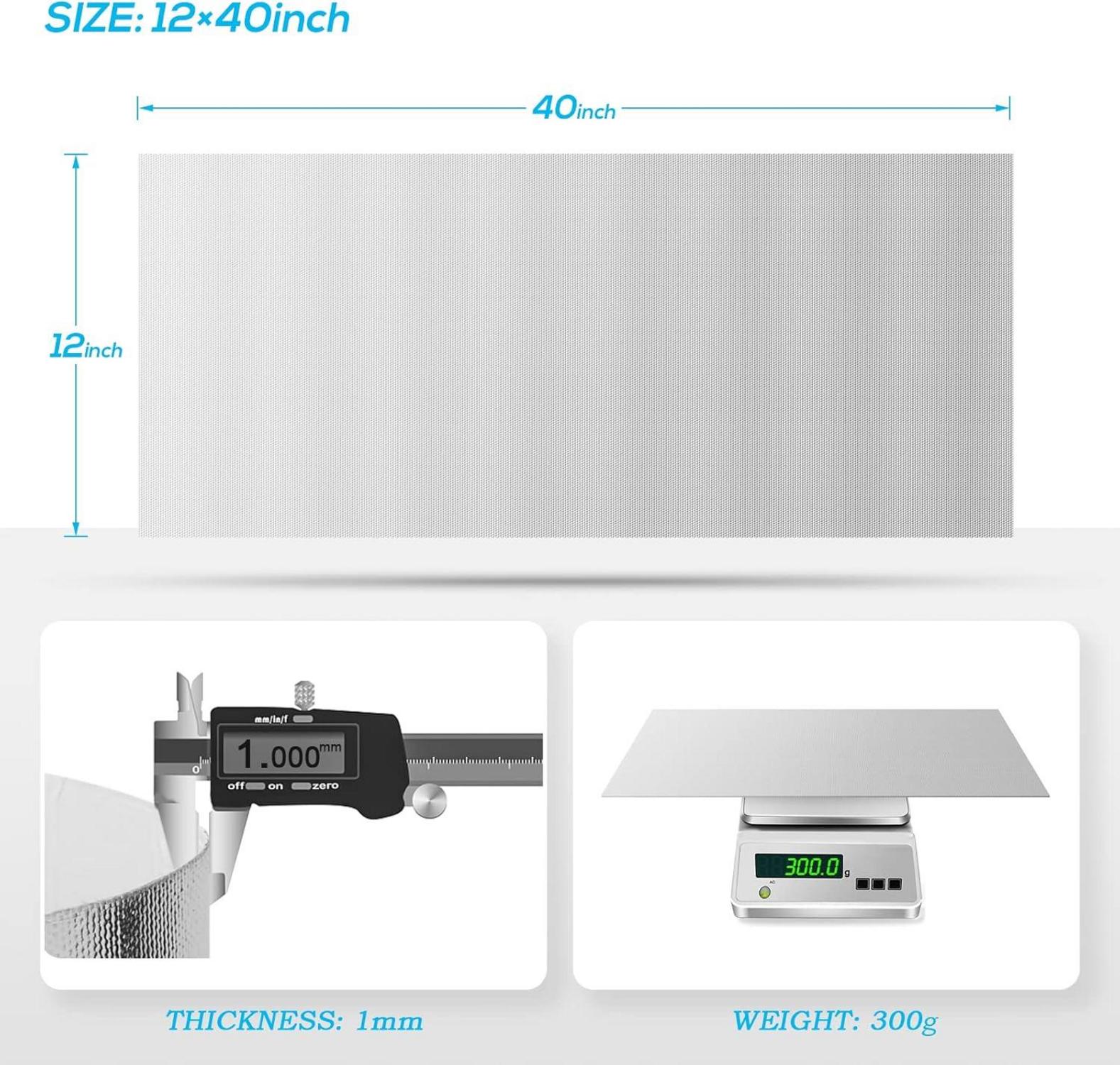 Aluminisierte Hitzeschutz selbstklebend 1093 °C Wärmehülse 30x100 cm