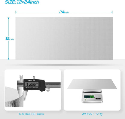 Aluminisierte Hitzeschutzmatte Selbstklebend 30x60cm