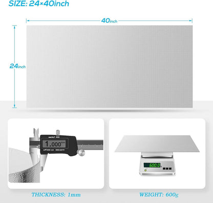 Aluminisierte Hitzeschutz Selbstklebend 60x100 cm