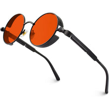 CGID Polarisierte Sonnenbrille Herren Retro Steampunk Rund