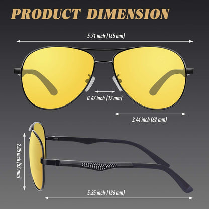 CGID Sonnenbrille Herren Pilotenbrille Polarisiert
