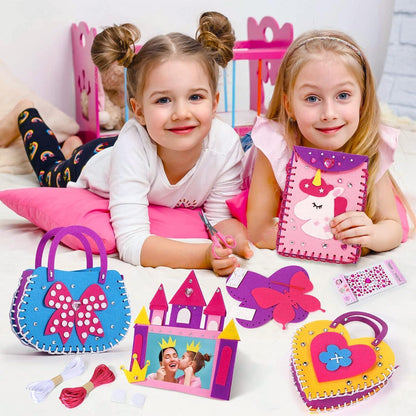 Nähset Kinder – Einhorn, Burg, Schmetterling – DIY Bastel Geschenk Mädchen