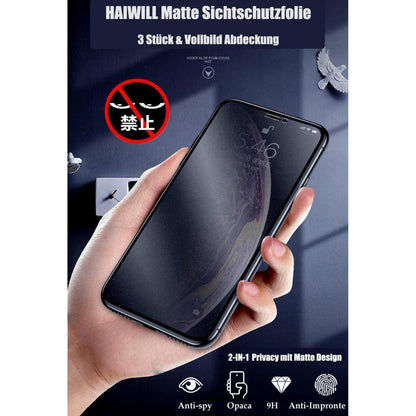 3er Pack mattes Privacy Schutzglas für iPhone 12 Pro Max